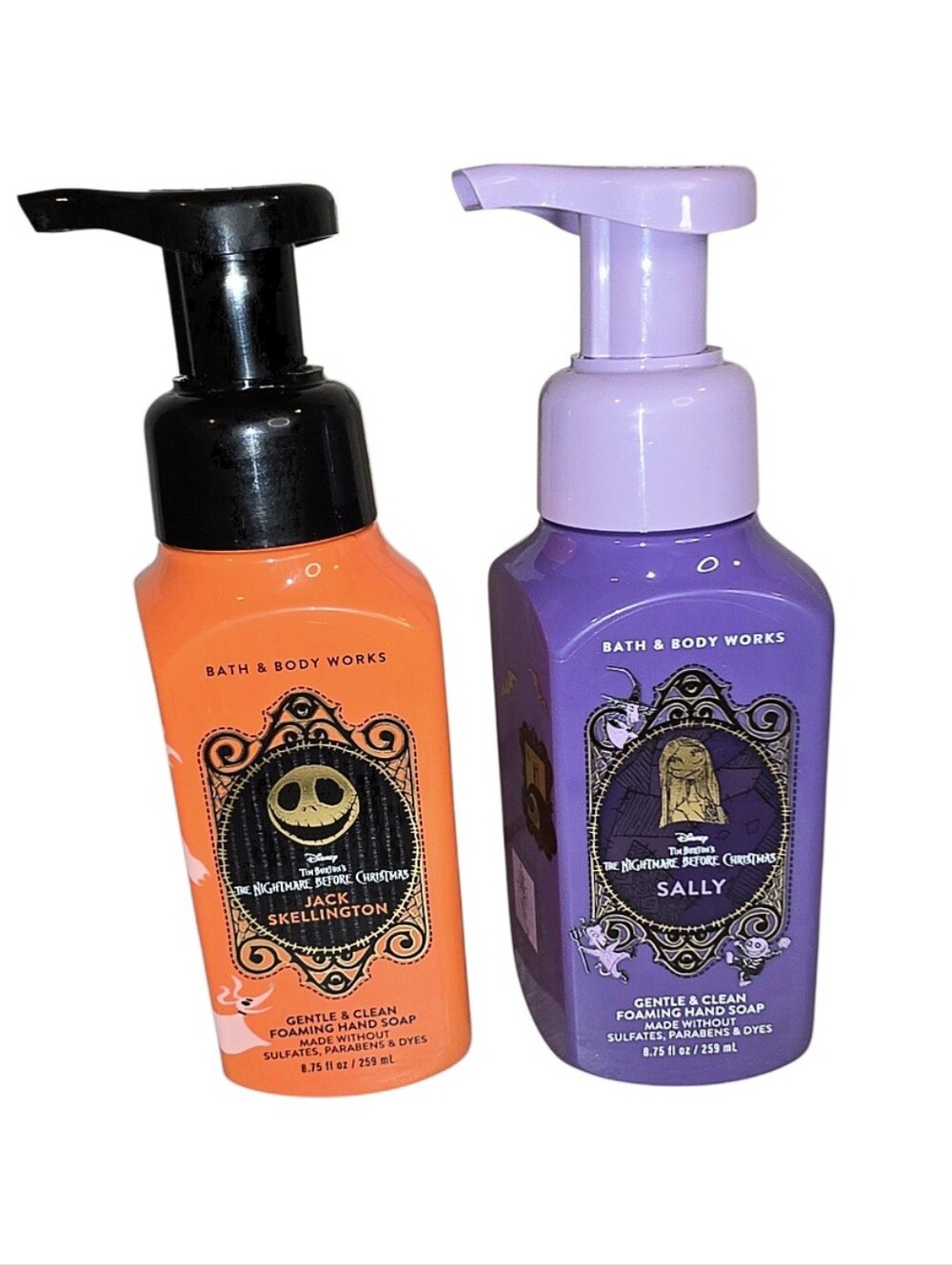 New Bath&Body Works Nightmare Before Christmas Jack & Sally Hand Soap Size 8.75
